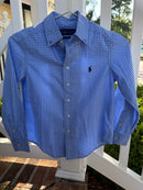 Polo Ls Blue Dress Shirt 8