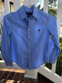 Polo Ls Blue Dress Shirt 8