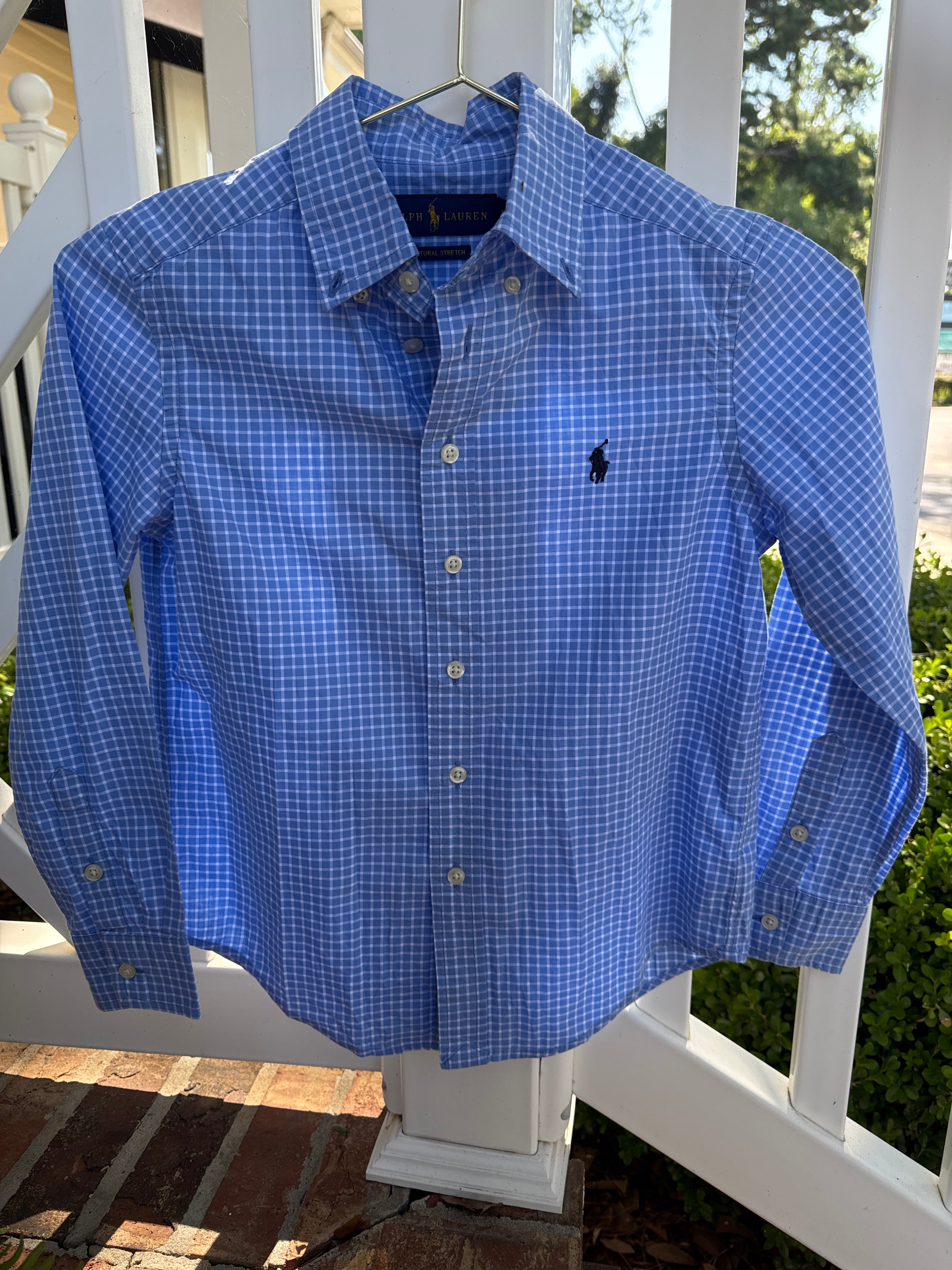 Polo Ls Blue Dress Shirt 8