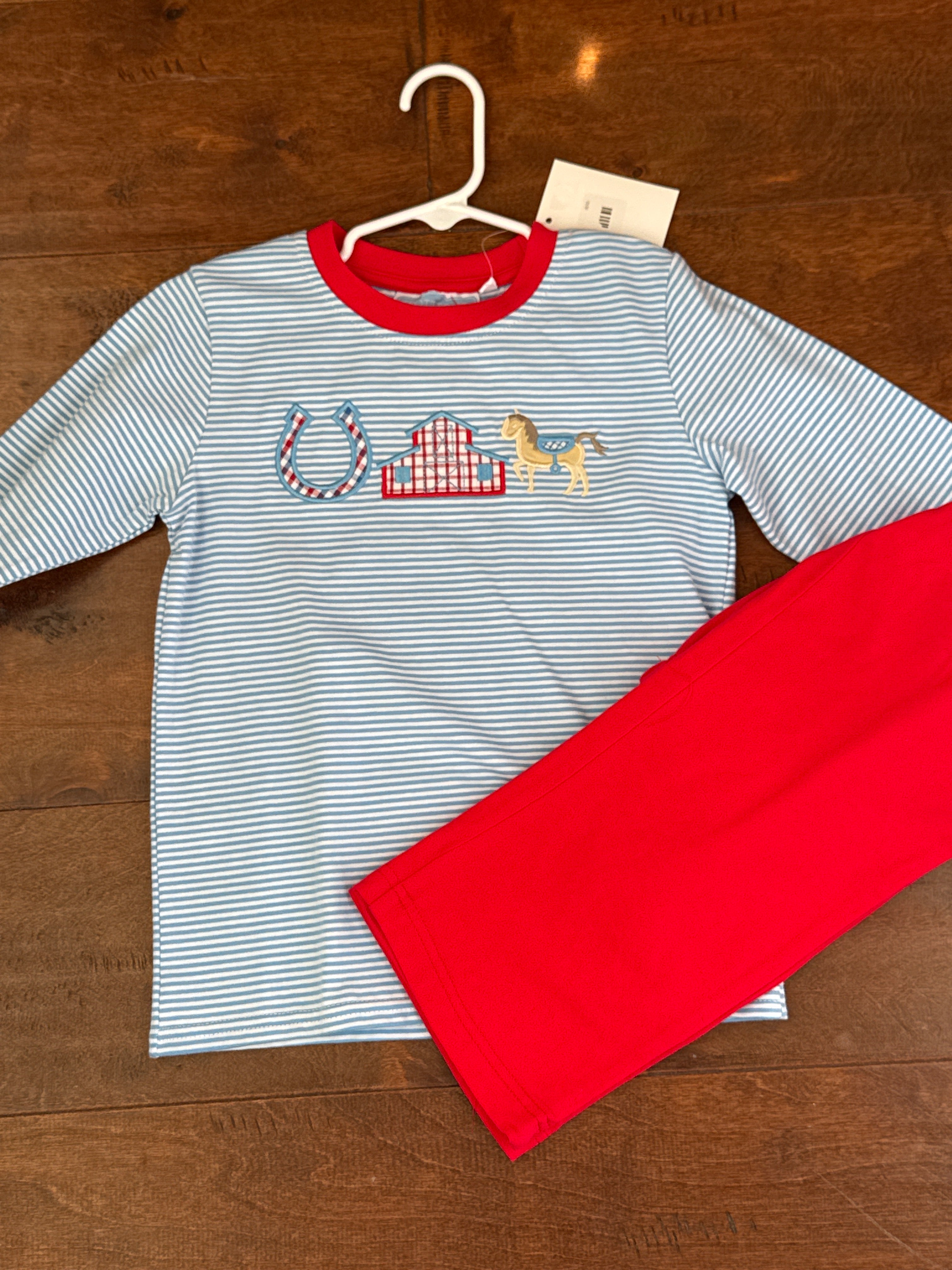 Trotter Street Applique Pant Set-Horse & Stable 5T