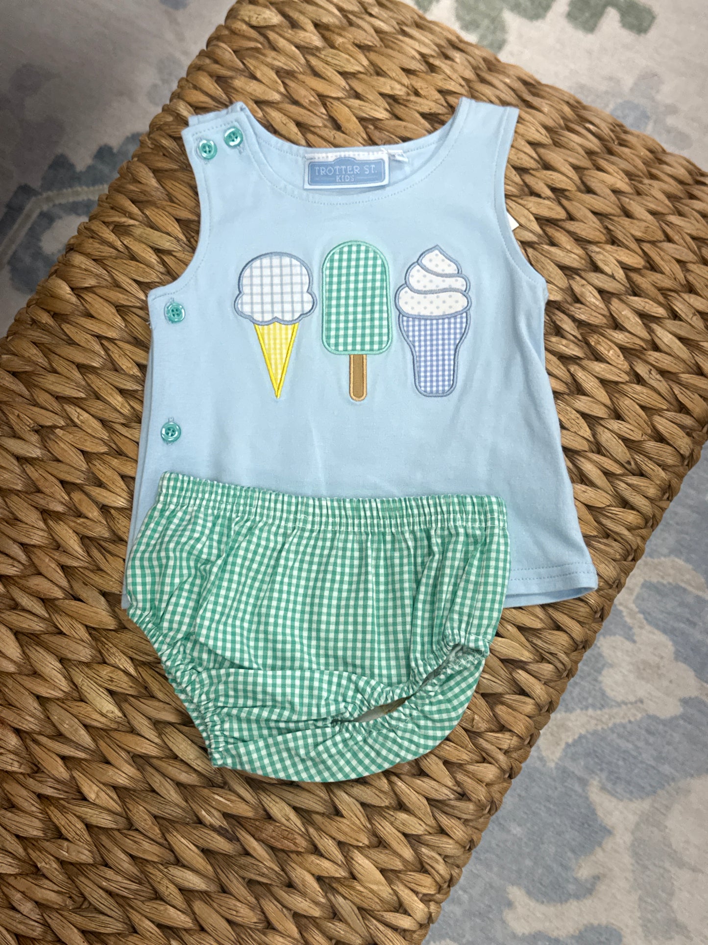 NWT Trotter Street Ice Cream Bloomer Set 12m
