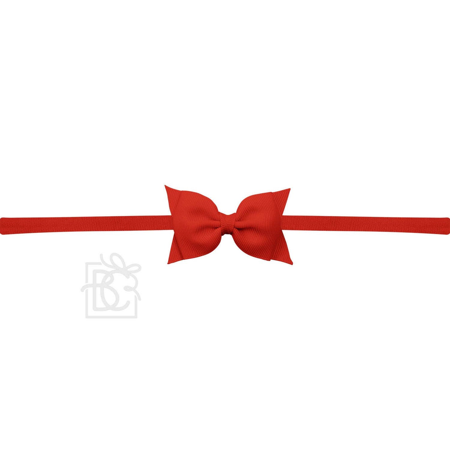 1/4" PANTYHOSE HEADBAND W/ 2.5" FLAT SOPHIA BOW: MILLENNIUM BLUE
