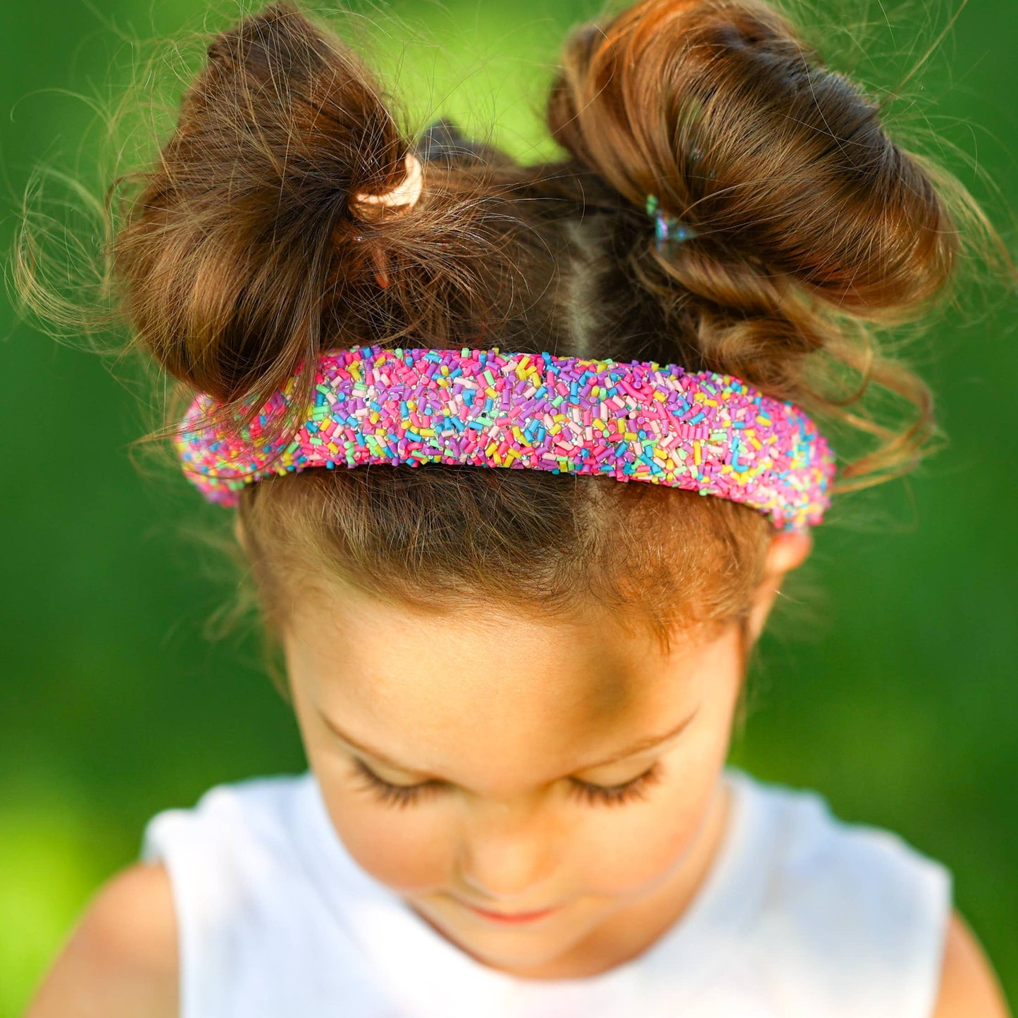 Padded Sprinkles Headband - Confetti Hair Band: Light Blue