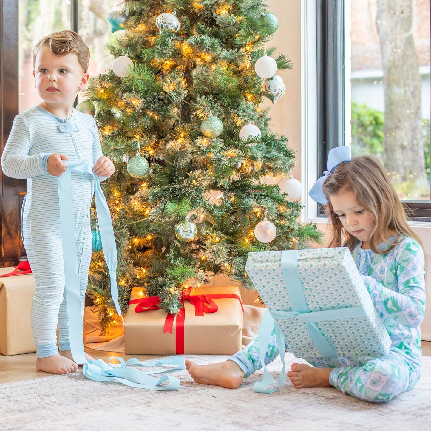 Girls Bamboo Loungewear - Frosted Christmas: 2T