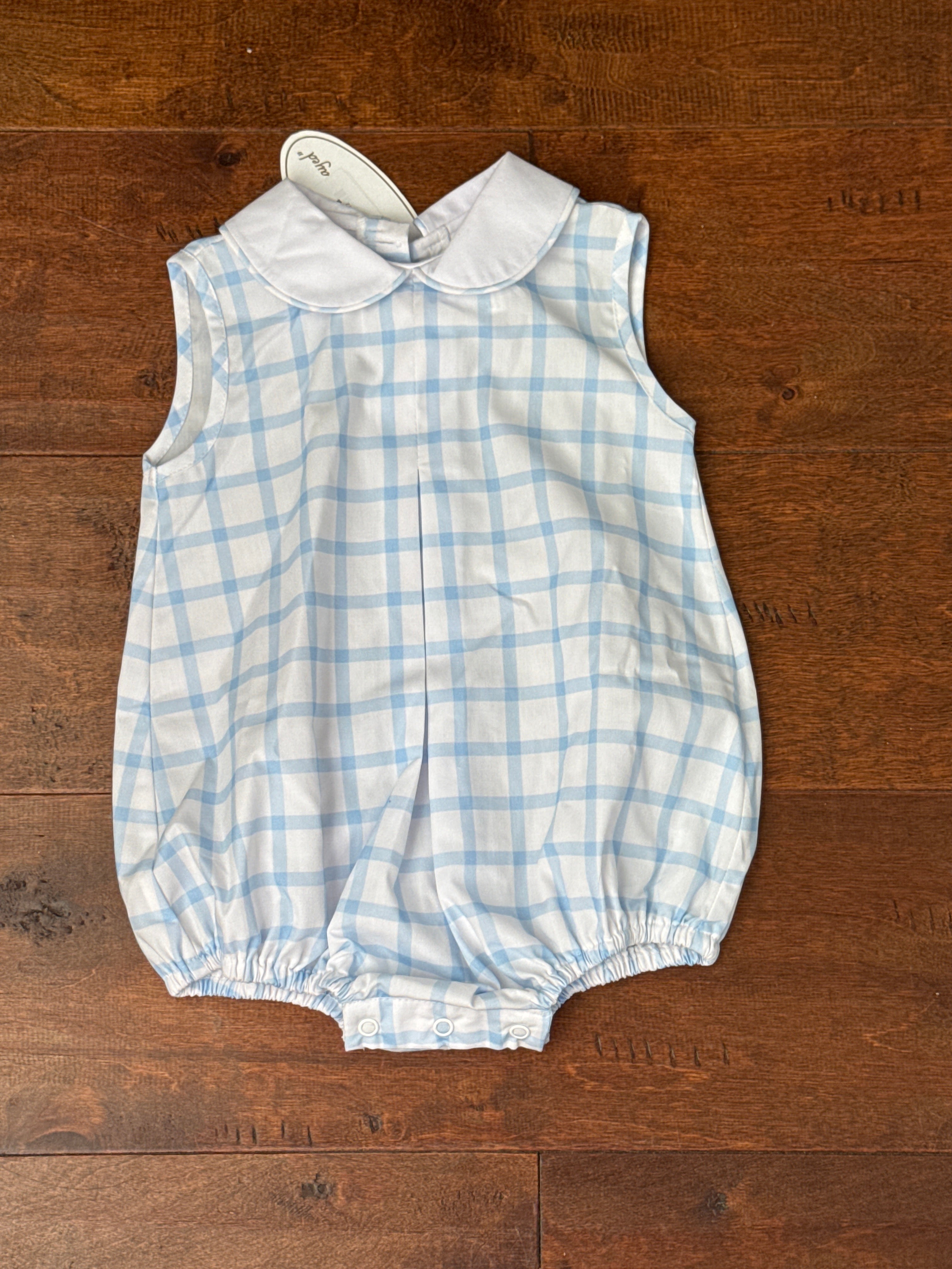 Lullaby Set Collier Bubble-Blue Windowpane 12m