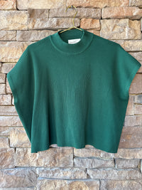 Zenana Emerald Cap Sleeve Sweater M
