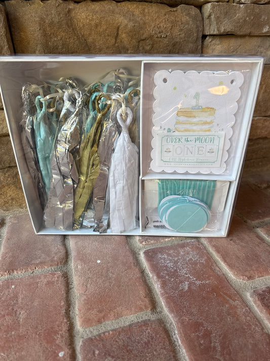 Over the Moon "One" Banner Kit Blue