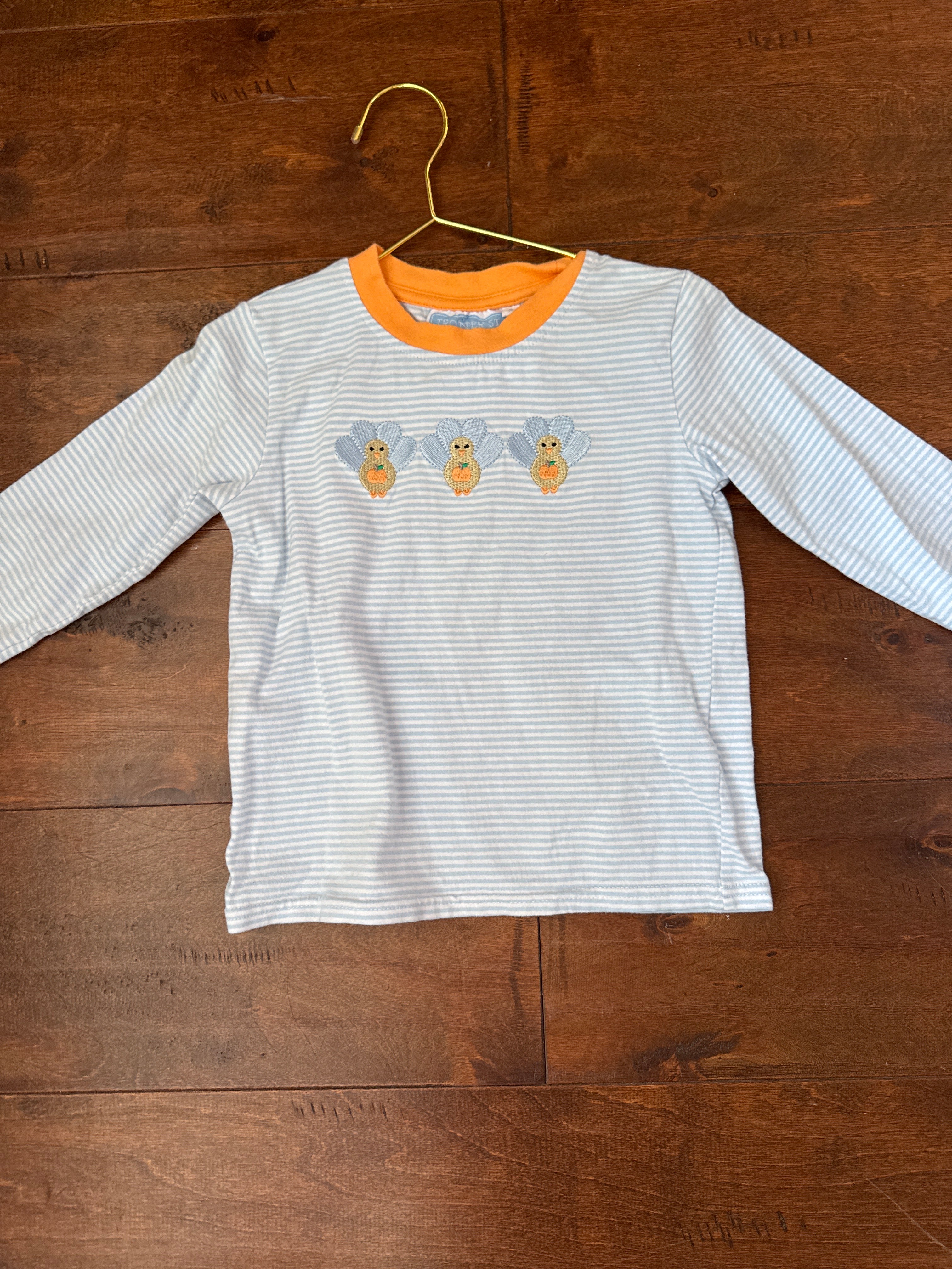 Trotter Street Turkey Ls Shirt 2T