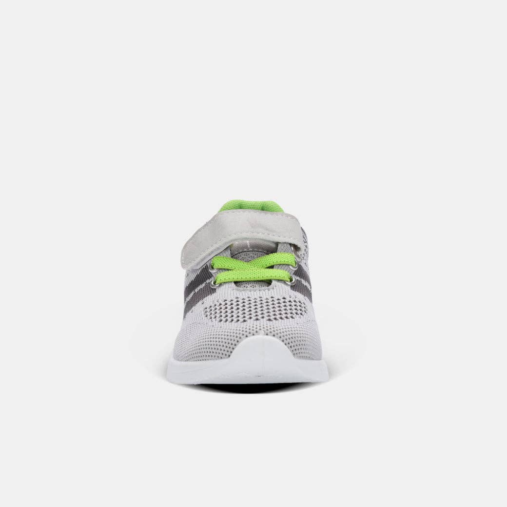 Wynn Boys Hook & Loop Sneaker: Light Grey