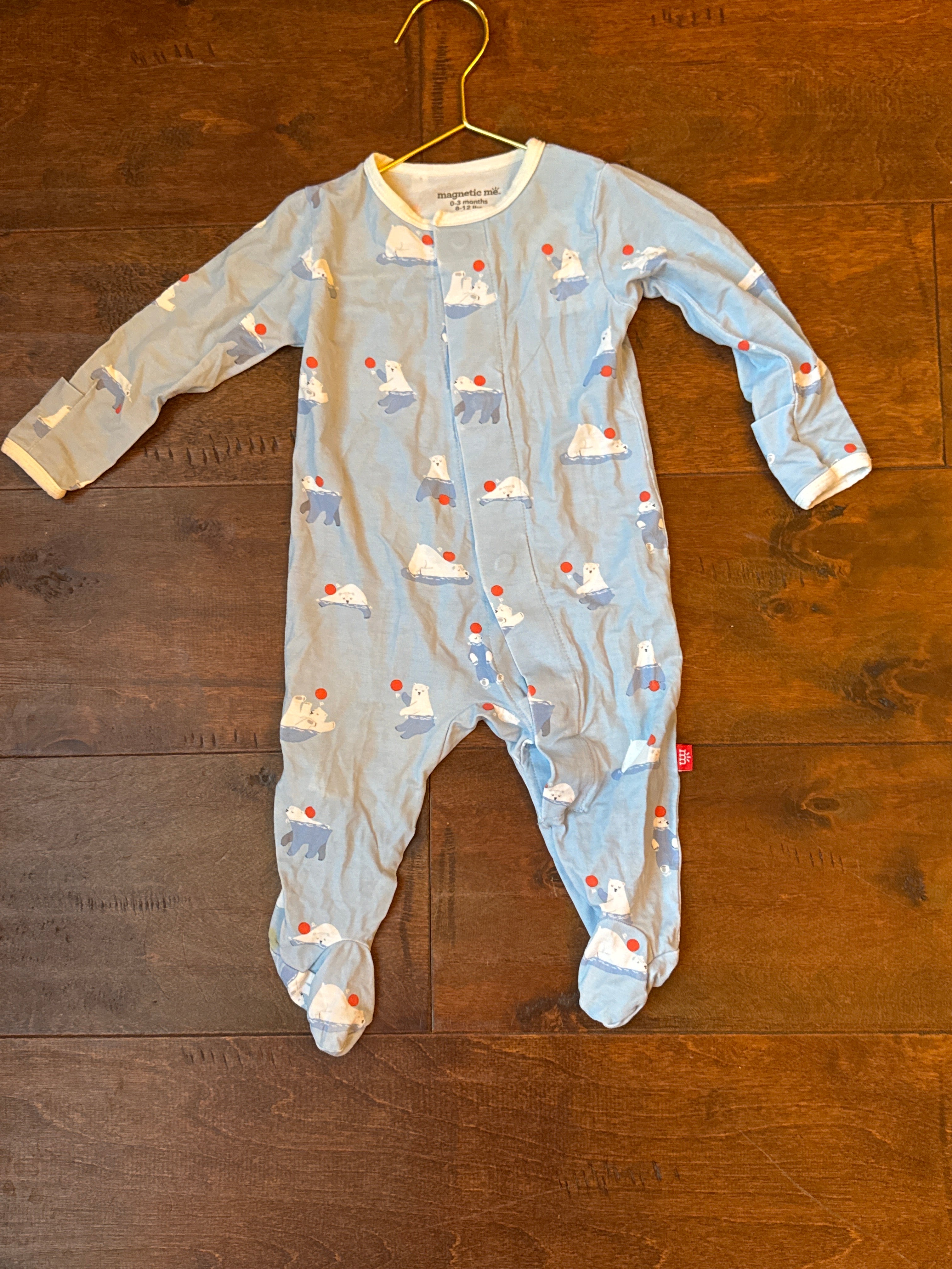 Magnetic Me Polar Bear Footie 0-3m