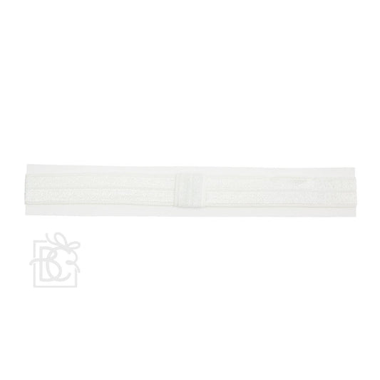 SKINNY ELASTIC HEADBAND: WHITE / 3-18 Months
