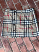 Burberry Plaid Mini Skirt Button Front 12