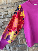 Jodifl Pink Puff Sleeve Sweater M