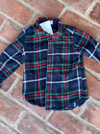 Plaid Flannel Ls Button Up 3T