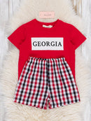 Georgia Smocked Gingham Outfit: L(4yrs)