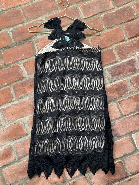 Karlie Lace Detail Mini Dress M