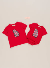 Georgia Embroidered Gingham Bubble: 18/24MOS