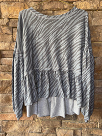 Karlie Zebra Ls Top L