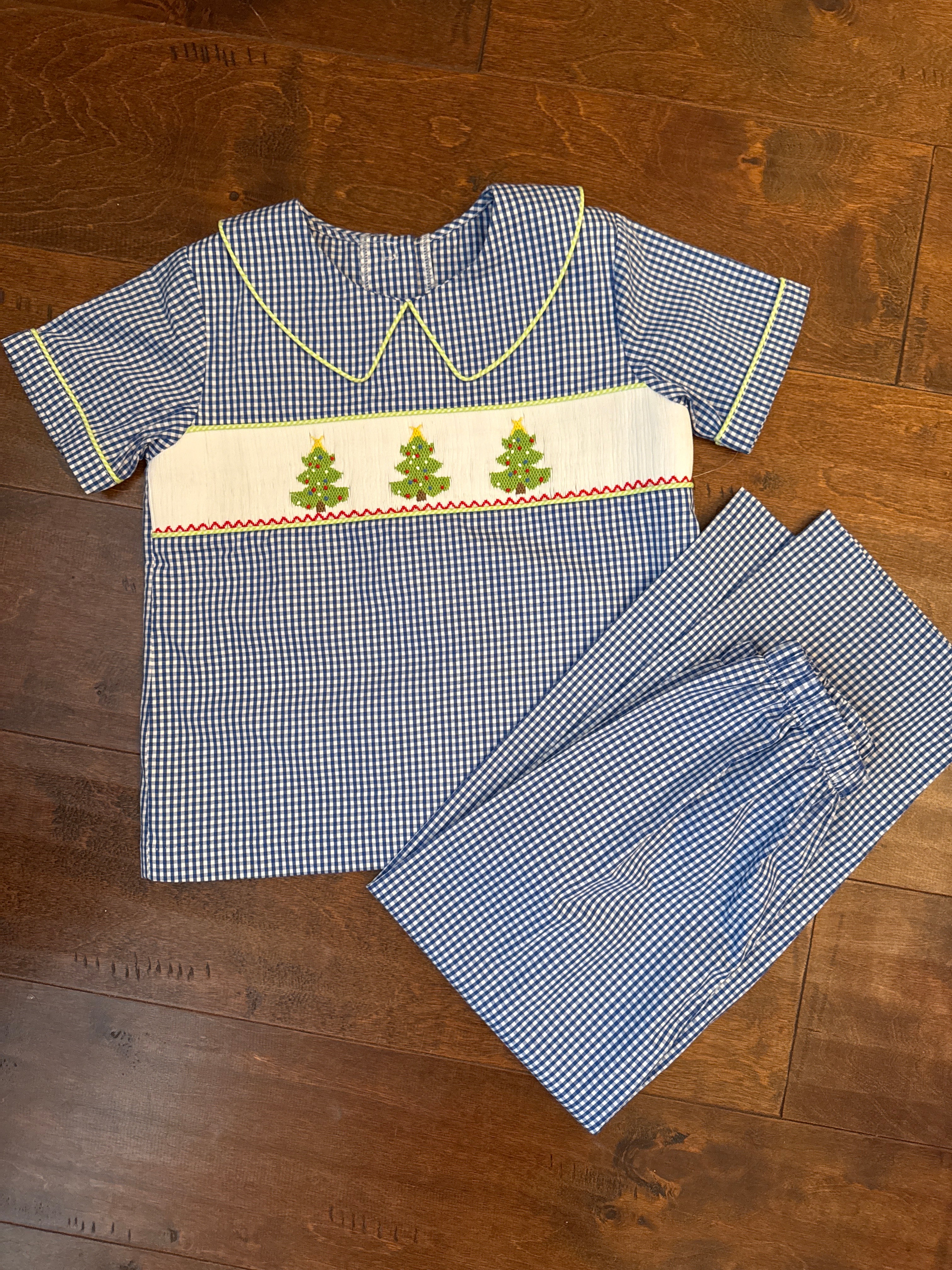 Banana Split Boys Smocked Tree Pantsuit 6
