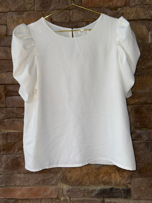 TCEC Step It Up Puff Short Sleeve Top L