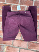 Cabi Wine Cord Skinny Pants 0