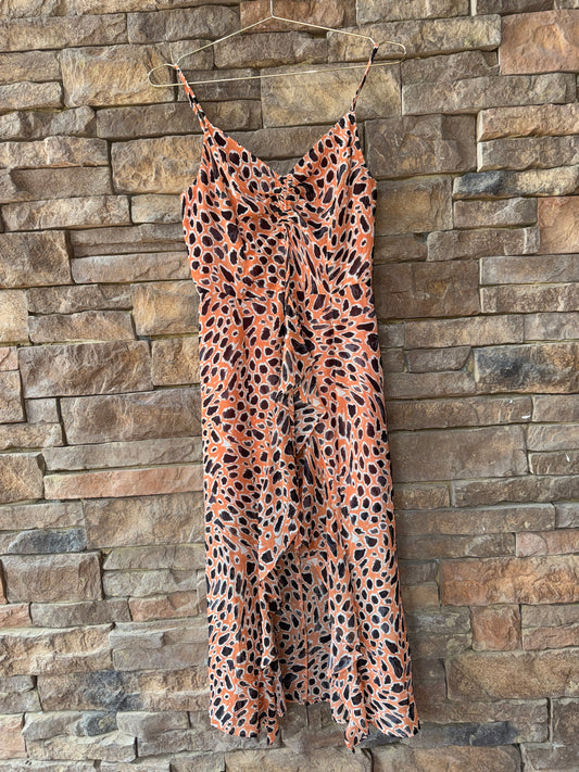 J.O.A. Rust and Black Strappy Dress M