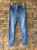 Loft Raw Hem Skinny Light Denim 25