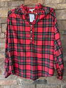 Simply Southern Tartan Plaid Top S