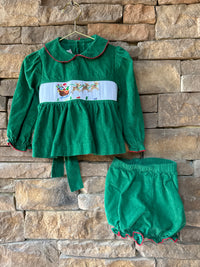 Southern Smocked Company Santa & Reindeer Set 24m