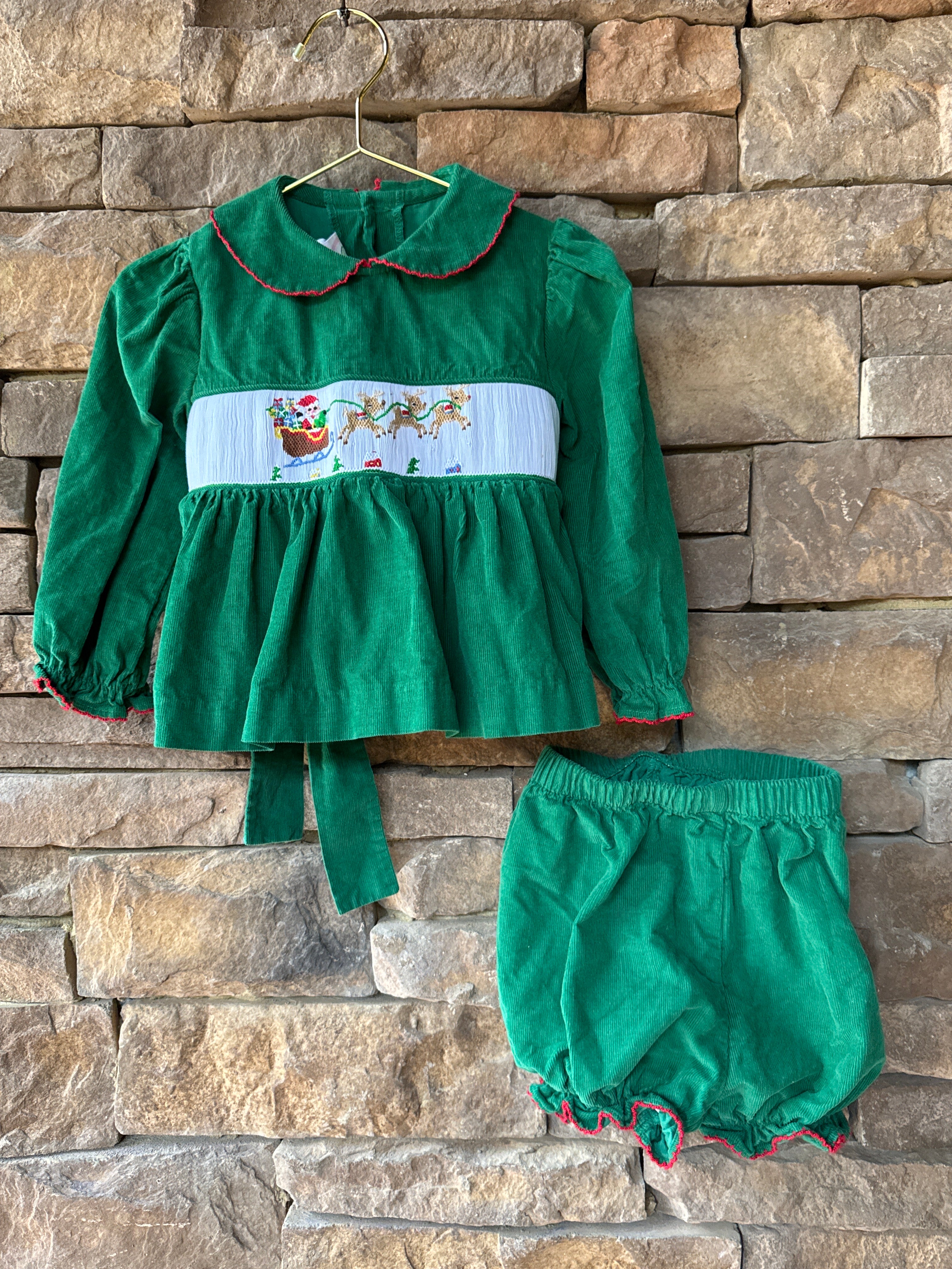 Southern Smocked Company Santa & Reindeer Set 24m