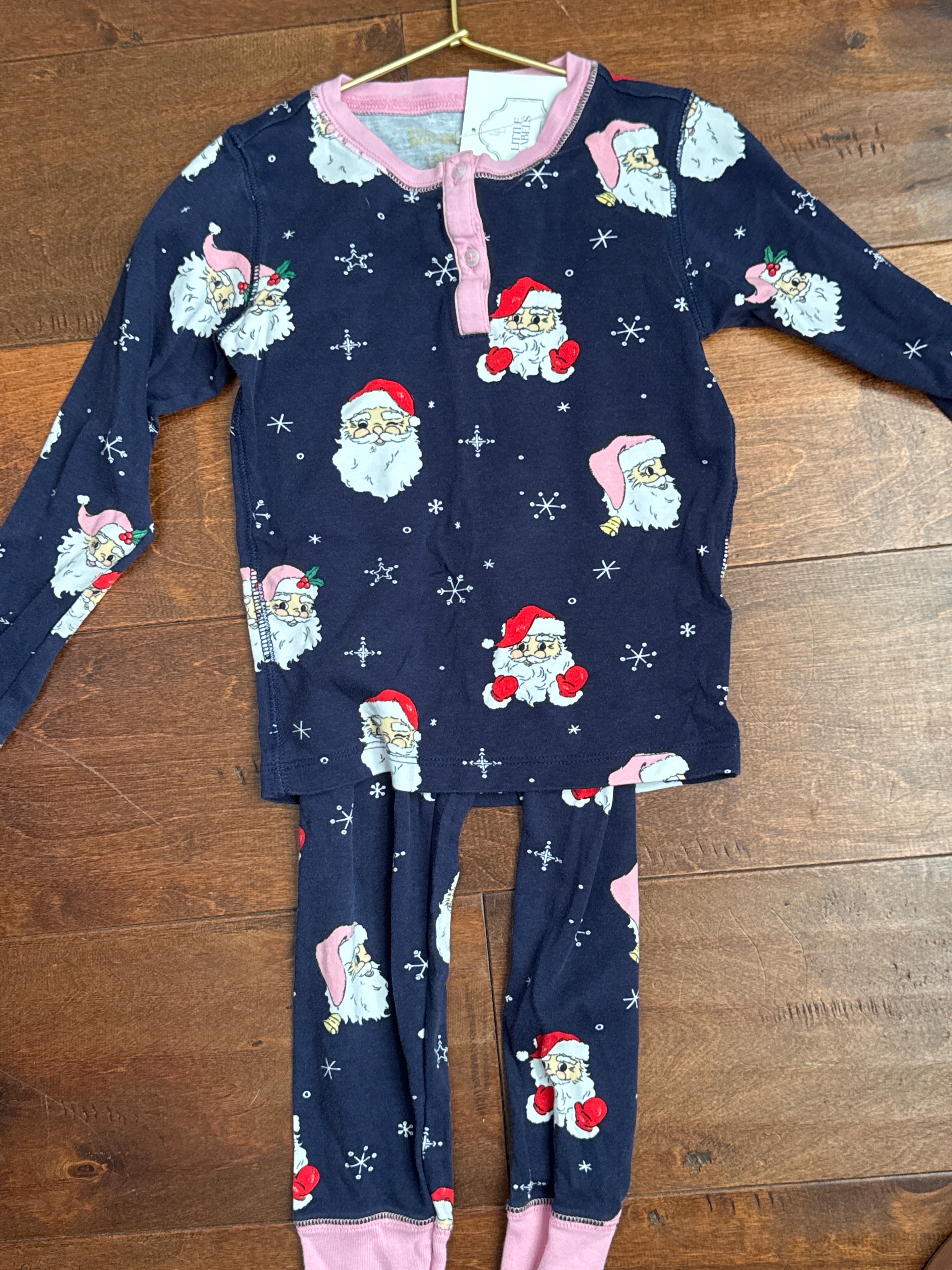 TBBC Santa Navy/Pink Pjs 6