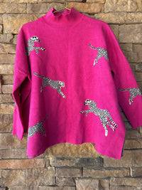 Entro Pink Leopard Sweater S