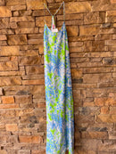 Lilly Pulitzer Coral Lime Maxi Dress S