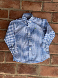 J Bailey Roscoe Ls Blue Gingham Shirt 2T