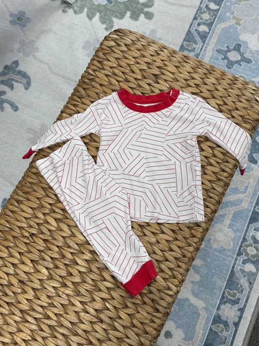 LAKE Red and White PJs 12-18m