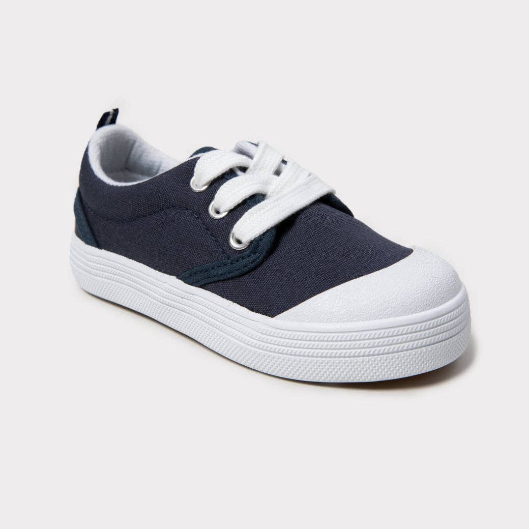 Shelby Boys Lace-Up Sneaker: Navy