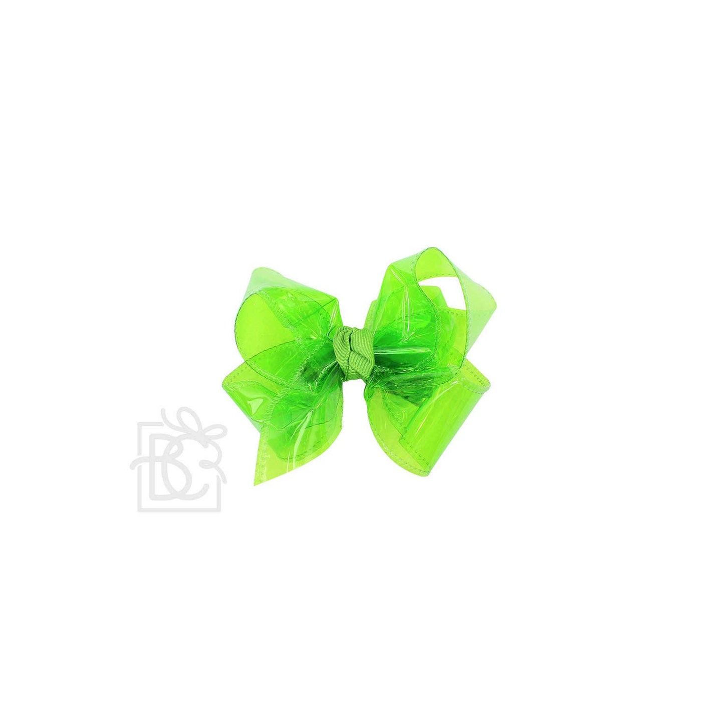 WATERPROOF BOWS ON ALLIGATOR CLIP: 4.5" Large - 1.5" Ribbon on Alligator Clip / BRIGHT YELLOW
