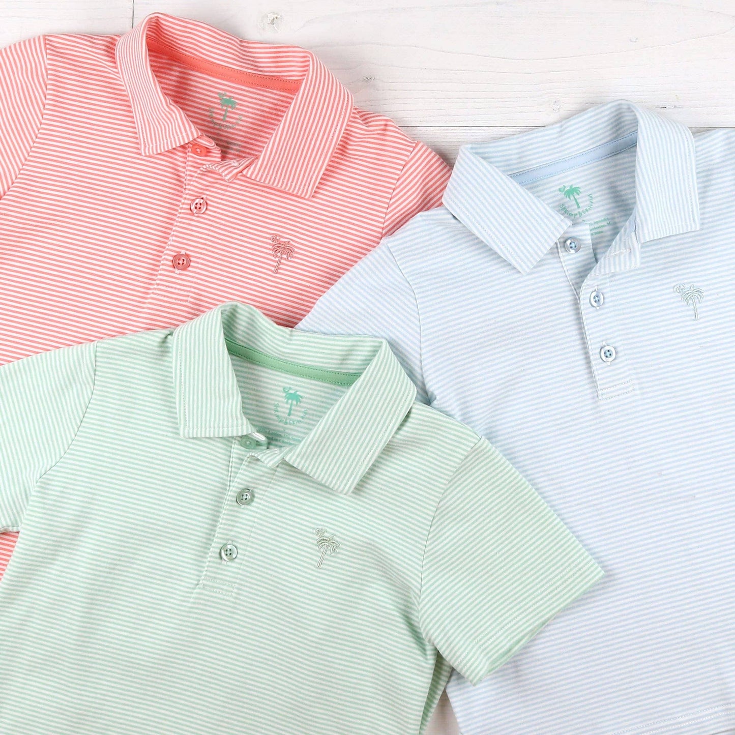 Salmon Stripe Polo