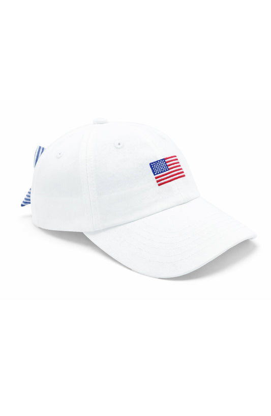 2026 American Flag Bow Baseball Hat: Youth (Ages 2-7)