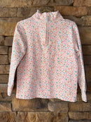 TBBC Floral Zip Pullover 3T