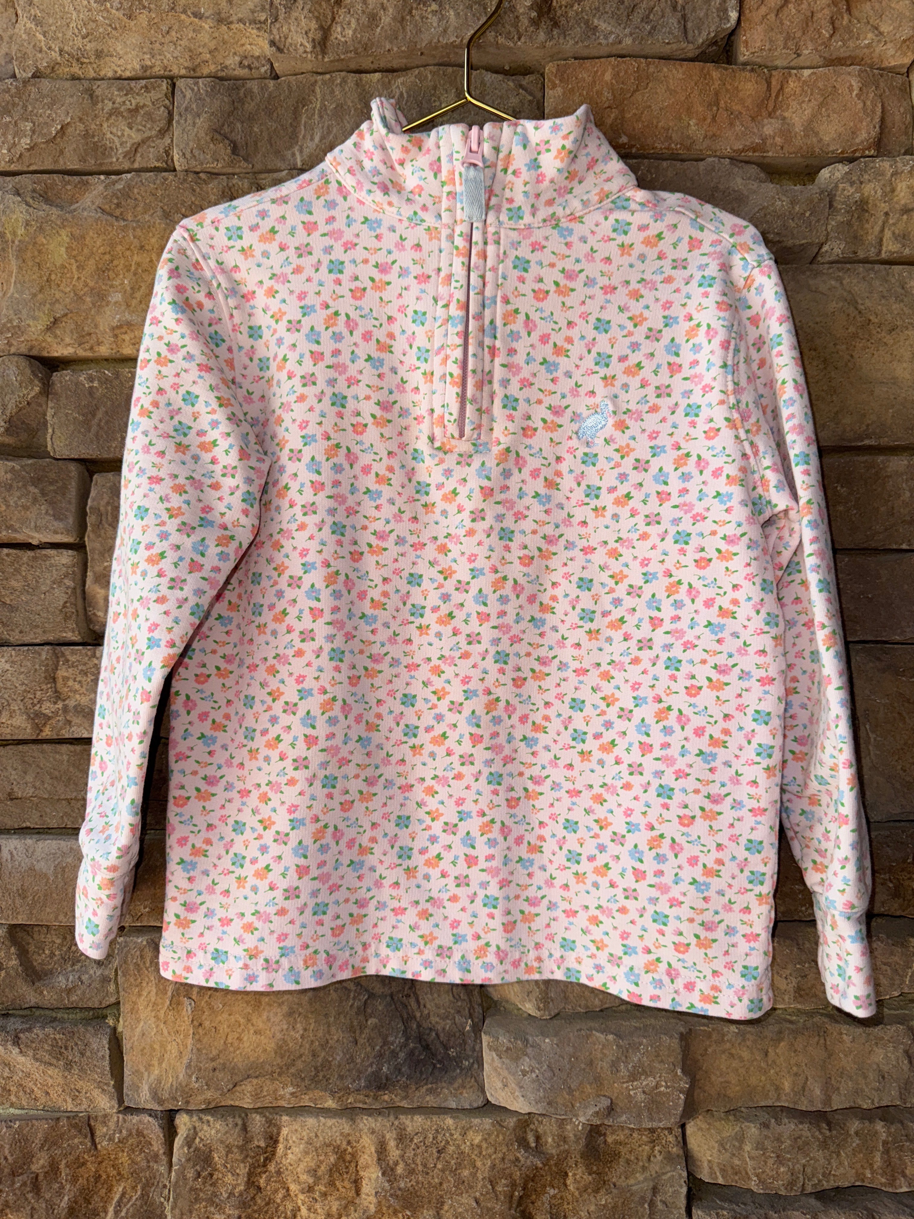 TBBC Floral Zip Pullover 3T