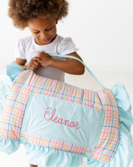 Preschool Nap Mat - Pink Plaid