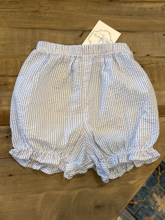 Bailey Boys Blue Seersucker Bloomers 9m
