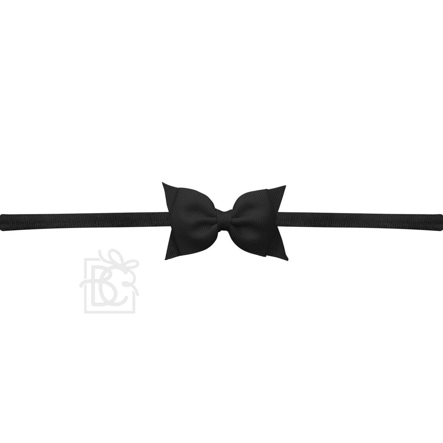 1/4" PANTYHOSE HEADBAND W/ 2.5" FLAT SOPHIA BOW: RED