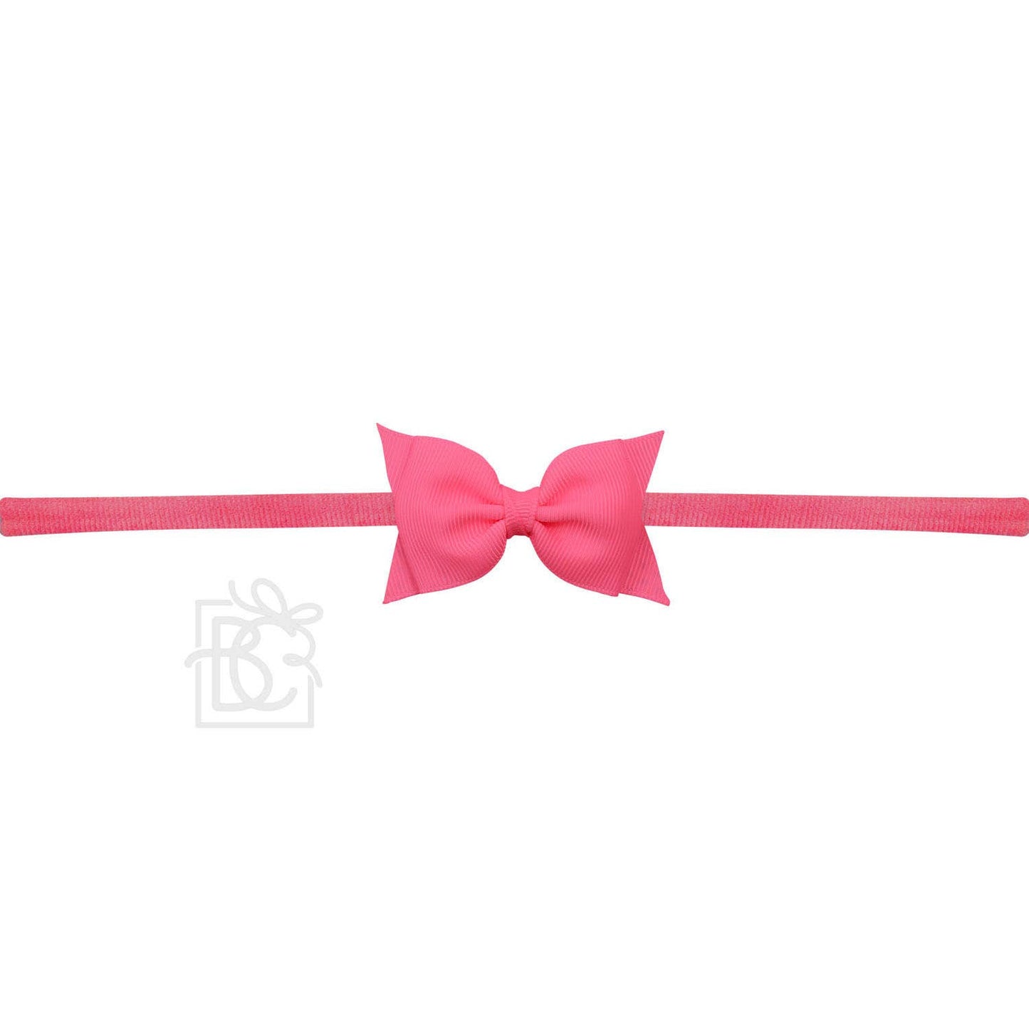 1/4" PANTYHOSE HEADBAND W/ 2.5" FLAT SOPHIA BOW: MILLENNIUM BLUE