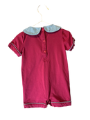 Busy Bee Smocks Romper - Gingham Collar 9M