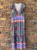 Joy Joy V Neck Maxi Wonder Aztec