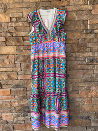Joy Joy V Neck Maxi Wonder Aztec