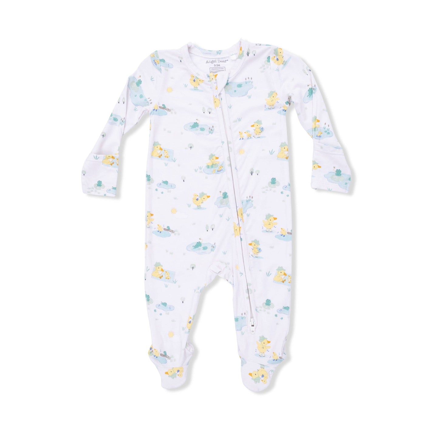 Frog and Duck Pond - 2 Way Zipper Footie