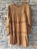 Brown Detail Dress XL